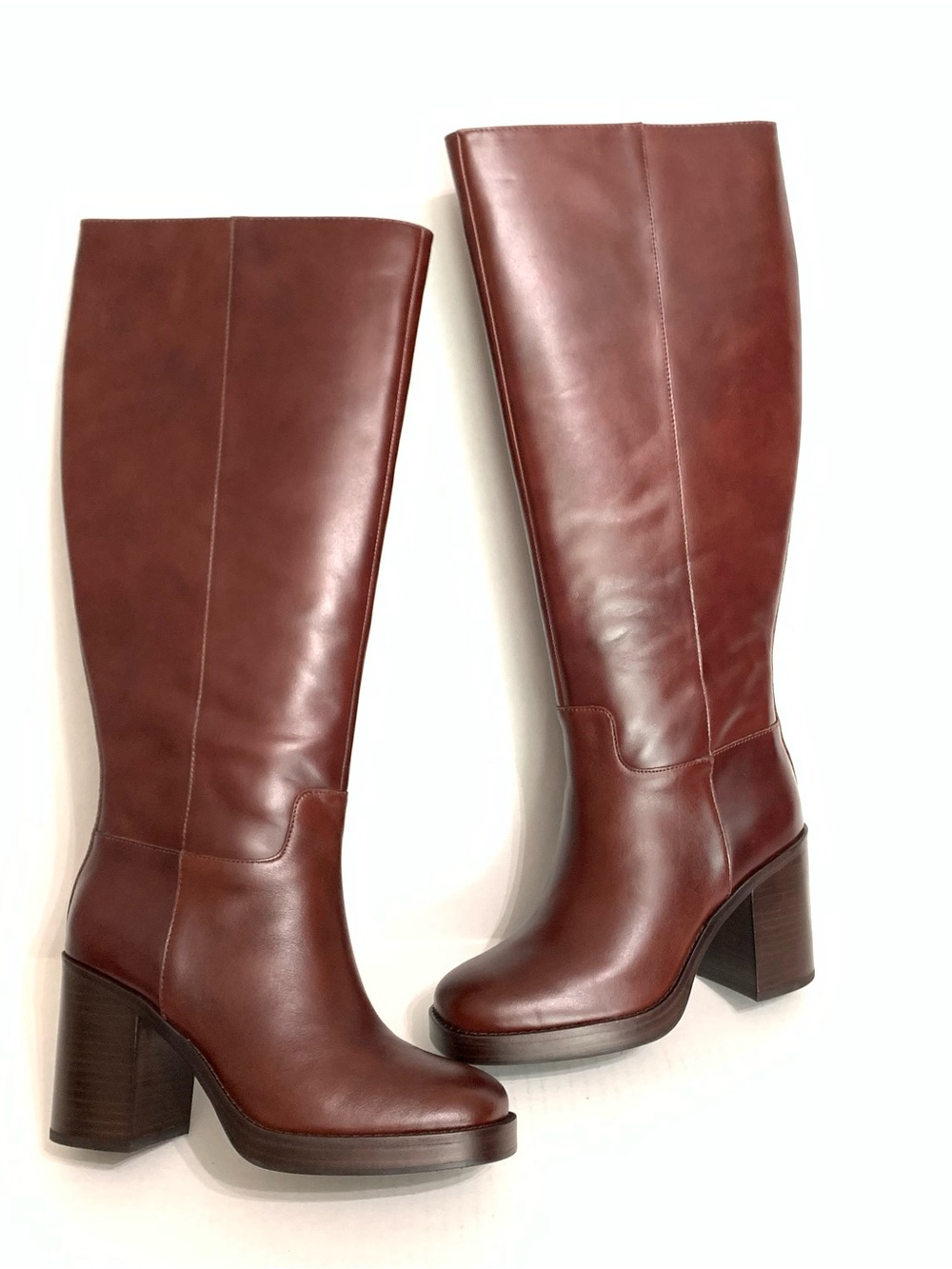 Vince Camuto Gibi Rich mahogany Tall Leather Boots Women’s Size 6